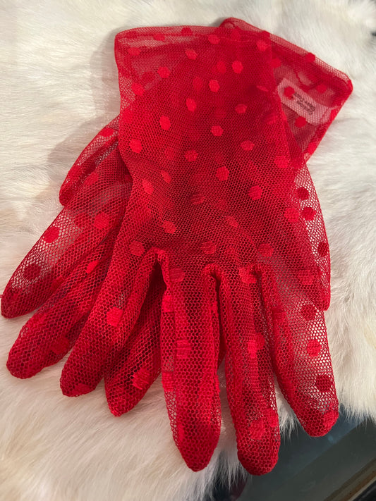 Red Polka Dot Gloves